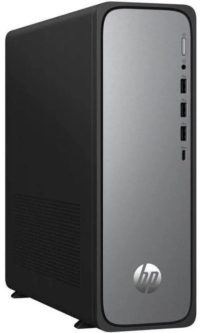 Alt view image 2 of 3 - HP  S03-000 OmniDesk Slim Desktop PC - Intel Core i3 14100 3.5GHz - 512GB - Meteor Silver - 8GB RAM - Excellent (Grade A)