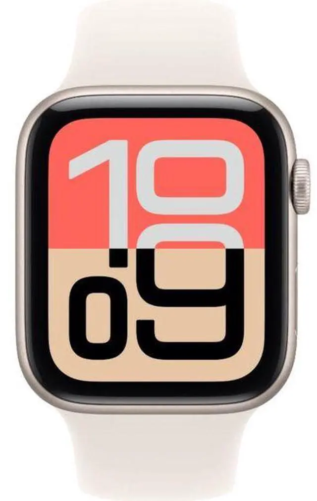 Main image of Apple  Watch SE 3rd Gen (2025) - 64GB - Cellular + GPS - 40mm - Starlight - Aluminum - Starlight - Sport Band - M/L Size - Silicone - Excellent (Grade A)