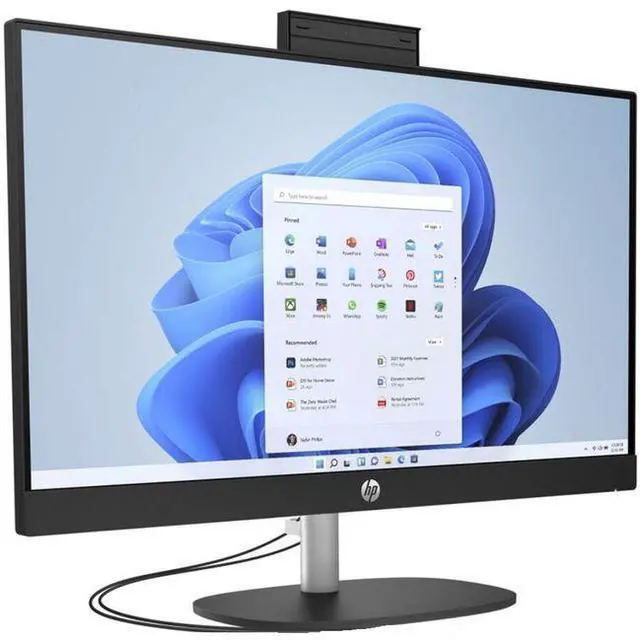 Alt view image 2 of 3 - HP  24-cr0030 AIO Desktop PC 23.8" - Intel Core i3-N300 1.8GHz - 256GB - Jet Black - 8GB RAM - 23.8 Inch - Excellent (Grade A)