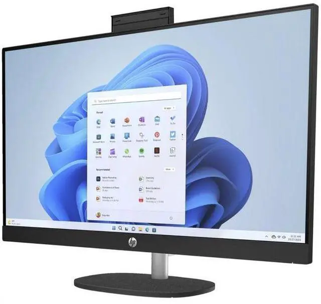 Alt view image 3 of 4 - HP  27-cr1000i AIO Desktop PC 27" - Intel Core Ultra 5 125U 1.3GHz - 256GB - Jet Black - 8GB RAM - 27 Inch - Excellent (Grade A)
