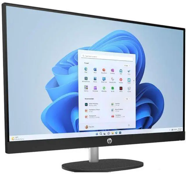 Alt view image 2 of 4 - HP  27-cr0015m AIO Desktop PC 27" - AMD Ryzen 3 7320U 2.4GHz - 256GB - Jet Black - 8GB RAM - 27 Inch - Excellent (Grade A)