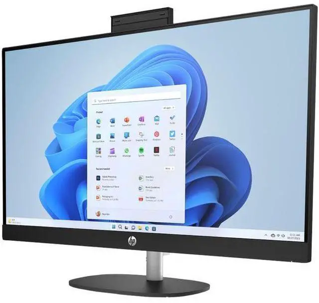 Alt view image 3 of 4 - HP  27-cr0015m AIO Desktop PC 27" - AMD Ryzen 3 7320U 2.4GHz - 256GB - Jet Black - 8GB RAM - 27 Inch - Excellent (Grade A)