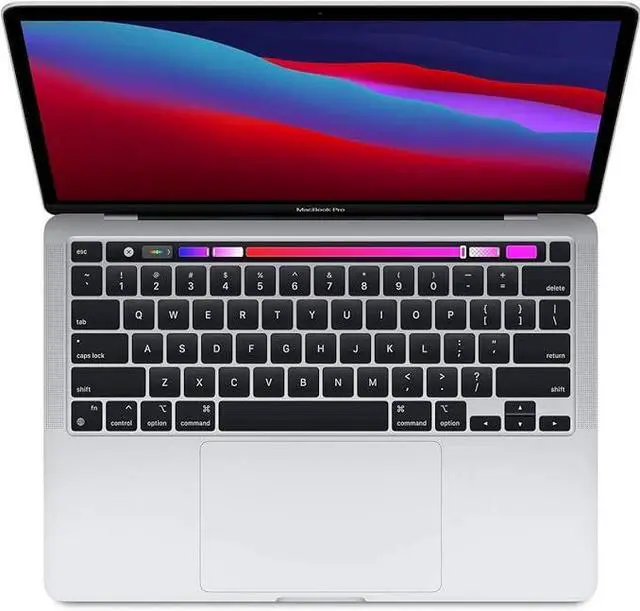 Alt view image 3 of 4 - Apple MacBook Pro 13.3-inch (2020) - M1 - Apple M1 Chip: 8-Core CPU/8-Core GPU - 256GB - Silver - 16GB RAM - 2 Thunderbolts - Touchbar - Excellent (Grade A)