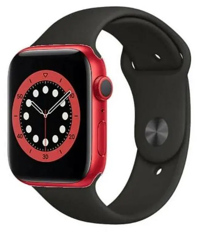 Main image of Apple  Watch Series 6 - 32GB - GPS - 40mm - Red - Aluminum - Black - Sport Band - Rubber - Excellent (Grade A)