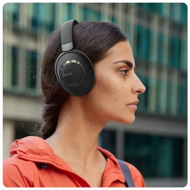 Alt view image 7 of 7 - Cleer Audio Alpha Adaptive Active Noise Canceling Bluetooth Headphones, Dual-Microphone, Touch Controls, 35 Hr Battery Life, Multipoint Connection, Dirac Spatial Audio, App, Midnight Black
