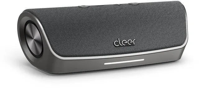 Main image of Cleer Scene Portable Bluetooth Speaker,IPX7 Waterproof,Powerful Sound and Deep Bass,Built-in Echo and Noise Canceling Microphone,12 Hours Battery,for Office,Home,Outdoors and Travel-Grey