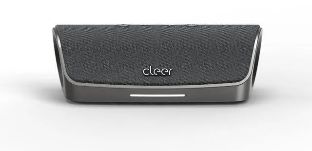 Alt view image 2 of 7 - Cleer Scene Portable Bluetooth Speaker,IPX7 Waterproof,Powerful Sound and Deep Bass,Built-in Echo and Noise Canceling Microphone,12 Hours Battery,for Office,Home,Outdoors and Travel-Grey