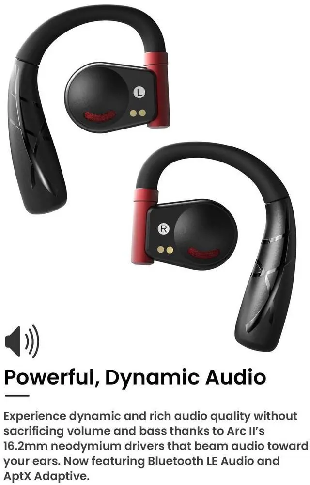 Alt view image 10 of 10 - Cleer Arc II Sport Wireless Open-Ear Earbuds - Black