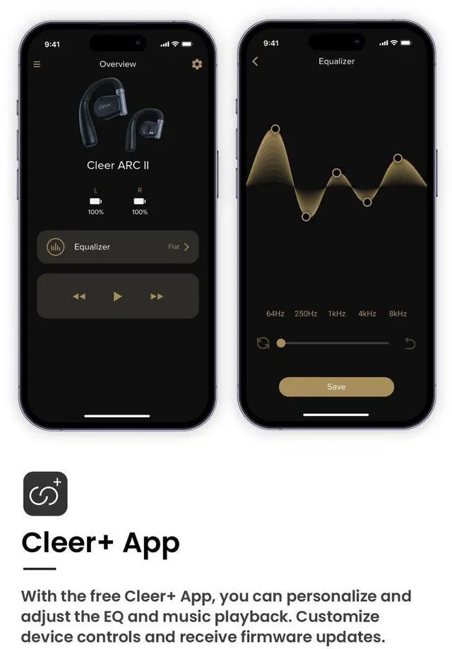 Alt view image 6 of 7 - Cleer ARC II Open-Ear True Wireless Bluetooth Headphones, Snapdragon Sound, Multipoint Connection, Secure Fit, IPX5 Waterproof, Crystal Clear Calls, 35 Hours Playtime,For iPhone & Android (Blue)