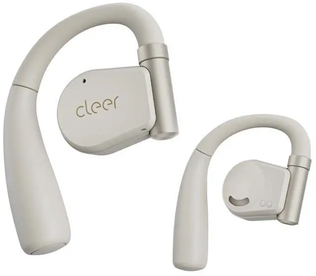 Main image of Cleer ARC II Open-Ear True Wireless Bluetooth Headphones,Snapdragon Sound,Multipoint Connection,Secure Fit,IPX5 Waterproof,Crystal Clear Calls,35 Hours Playtime,For iPhone & Android (Light Grey)