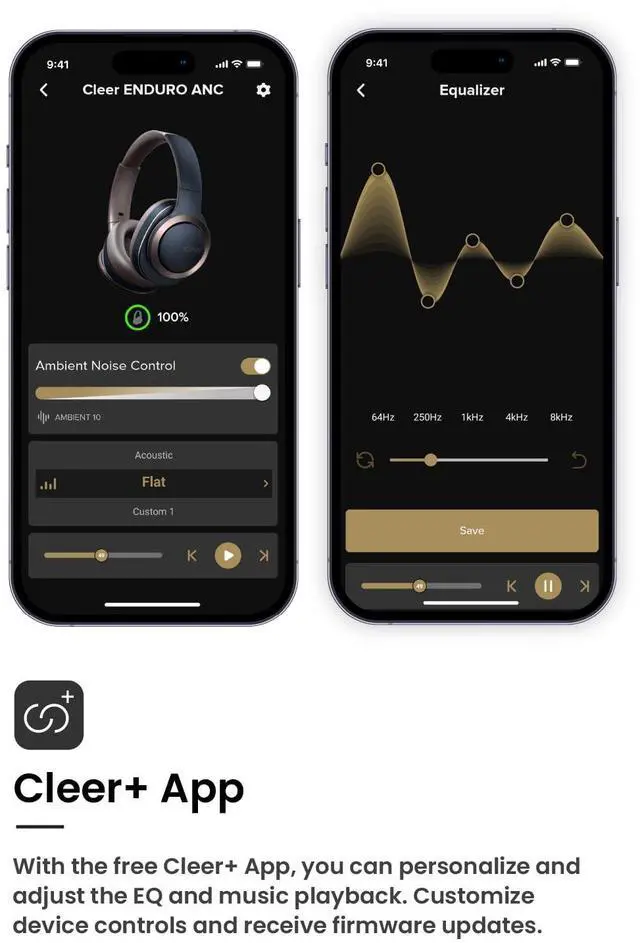 Alt view image 11 of 13 - Cleer ENDURO ANC Navy ENDURO2NCNAVUS Wireless Noise Cancelation Headphone with Extended Battery Life