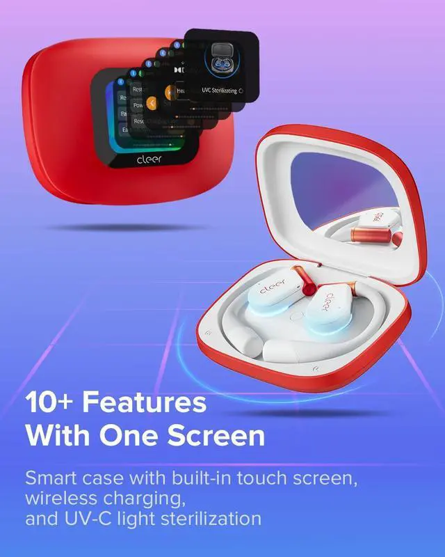 Alt view image 5 of 7 - Cleer ARC 3 Gaming Earbuds - True Wireless Open Ear Headphones,Ultra-Low Latency,Snapdragon & Dolby Sound, Bluetooth 5.4, USB-C Dongle,50Hr Battery, Compatible with PS4, PS5, PC, Quest, Switch, white