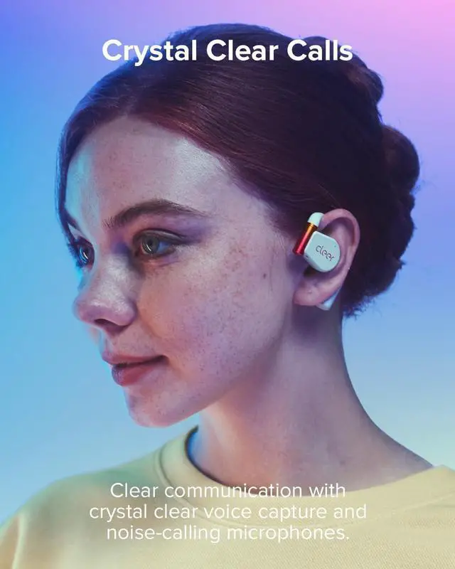 Alt view image 4 of 7 - Cleer ARC 3 Gaming Earbuds - True Wireless Open Ear Headphones,Ultra-Low Latency,Snapdragon & Dolby Sound, Bluetooth 5.4, USB-C Dongle,50Hr Battery, Compatible with PS4, PS5, PC, Quest, Switch, white