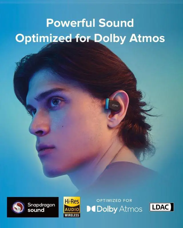 Alt view image 2 of 7 - Cleer ARC 3 Gaming Earbuds - True Wireless Open Ear Headphones,Ultra-Low Latency,Snapdragon & Dolby Sound, Bluetooth 5.4, USB-C Dongle,50Hr Battery, Compatible with PS4, PS5, PC, Quest, Switch, Black