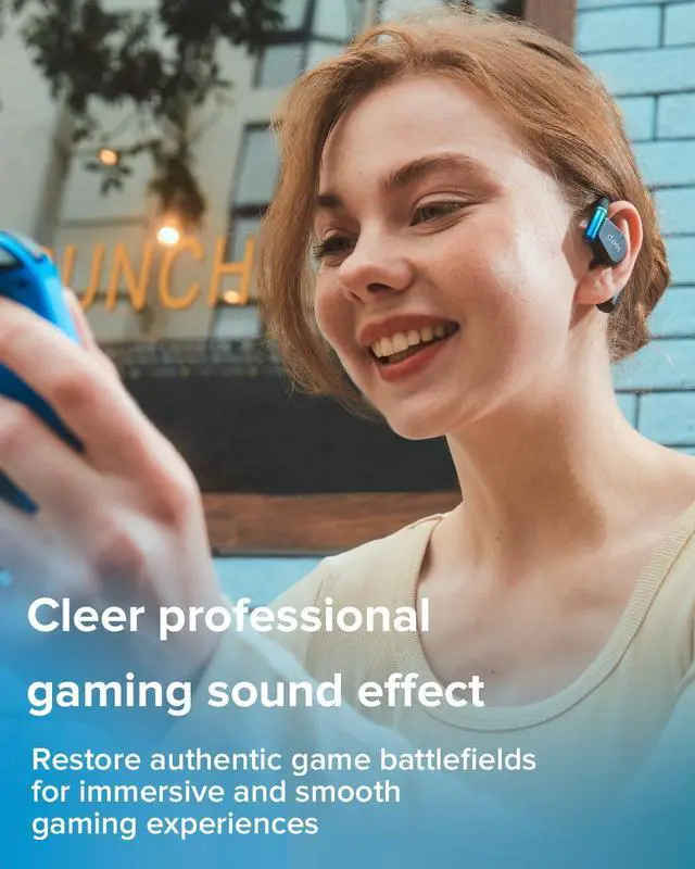Alt view image 4 of 7 - Cleer ARC 3 Gaming Earbuds - True Wireless Open Ear Headphones,Ultra-Low Latency,Snapdragon & Dolby Sound, Bluetooth 5.4, USB-C Dongle,50Hr Battery, Compatible with PS4, PS5, PC, Quest, Switch, Black