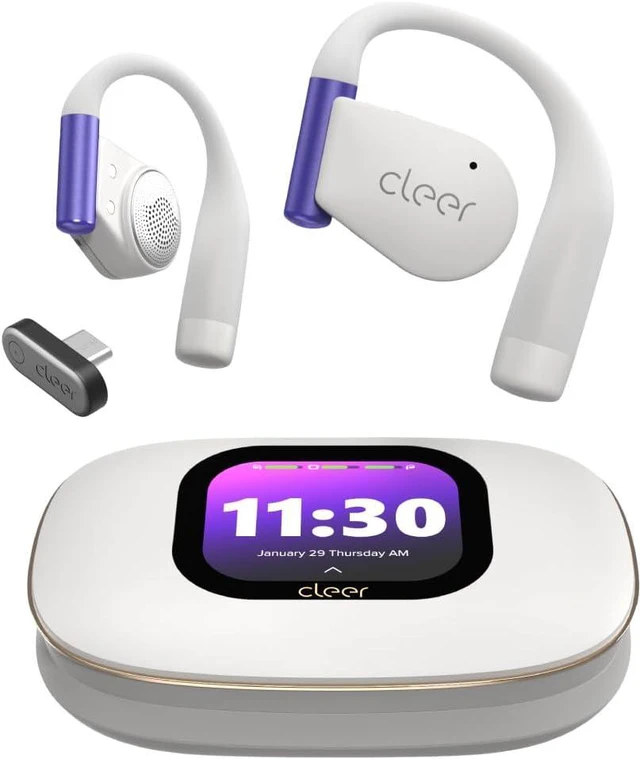 Main image of Cleer ARC 5 Gaming Open-Ear Wireless Earbuds with THX Spatial Audio, Head Tracking, Snapdragon Sound, <30ms Low-Latency Dongle & 60-Hour Battery - White