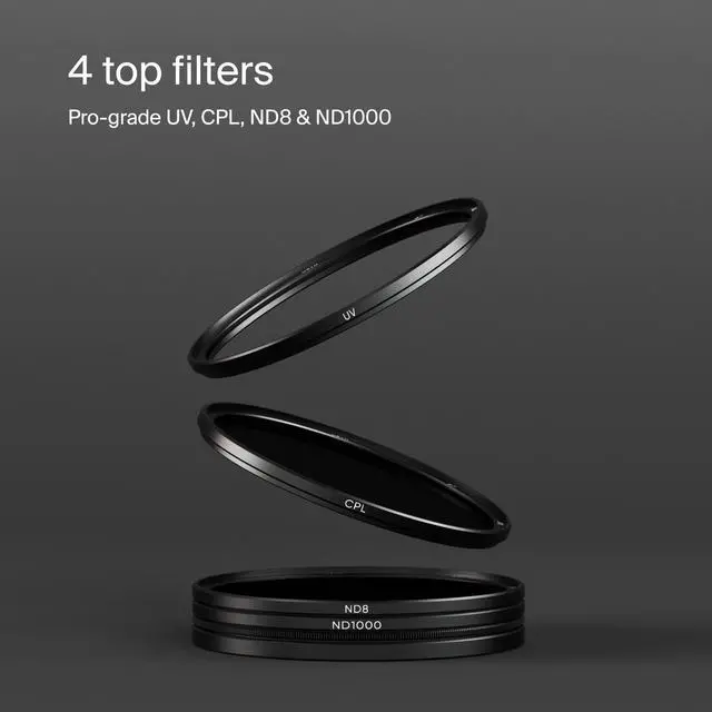 Alt view image 2 of 7 - Urth 43mm Magnetic UV, Circular Polarizing (CPL), ND8, ND1000 Lens Filter Kit (Plus+)
