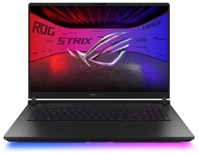Main image of ASUS ROG Strix SCAR 18 G835LX-XS98 18" Gaming Laptop Computer - Off Black
Intel Core Ultra 9 275HX 2.7GHz Processor; NVIDIA GeForce RTX 5090 24GB GDDR7; 64GB DDR5-5600 RAM; 2TB Solid State Drive