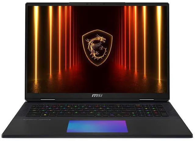 Main image of MSI Titan 18 HX AI A2XWJG 18" UHD+ Mini LED 120Hz, Gaming Laptop Computer - Core Black, Intel Core Ultra 9 285HX 2.1GHz; NVIDIA GeForce RXT 5090 GPU 24GB GDDR7; 64GB DDR5 RAM; 2 x 2TB SSD