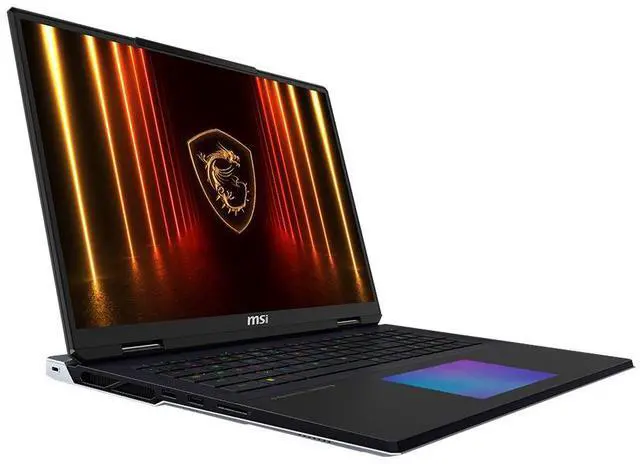 Alt view image 3 of 5 - MSI Titan 18 HX AI A2XWJG 18" UHD+ Mini LED 120Hz, Gaming Laptop Computer - Core Black, Intel Core Ultra 9 285HX 2.1GHz; NVIDIA GeForce RXT 5090 GPU 24GB GDDR7; 64GB DDR5 RAM; 2 x 2TB SSD