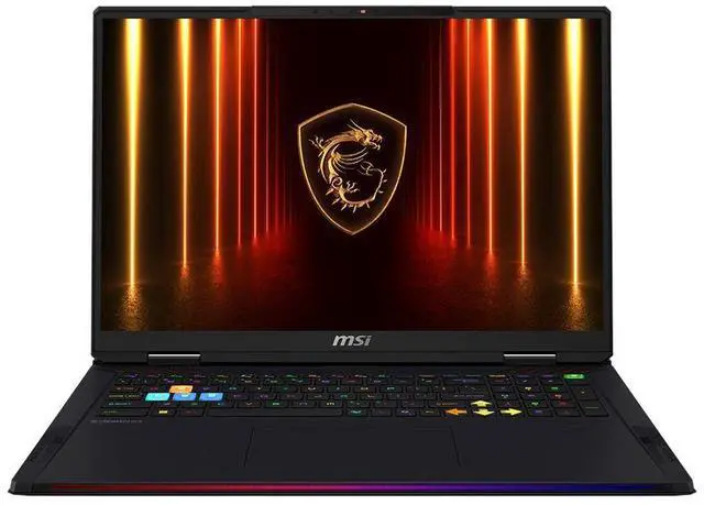 Main image of MSI Raider 18 HX AI 18" QHD+ IPS 240Hz Display, Gaming Laptop - Core Black, Intel Core Ultra 9 285HX 2.1GHz Processor; NVIDIA GeForce RTX 5090 GPU 24GB GDDR7; 64GB DDR5-6400 RAM; 2TB NVMe M.2 SSD