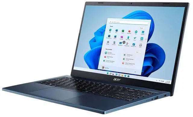Alt view image 2 of 5 - Acer Aspire 3 A315-24PT-R1L8 15.6" Touchscreen Laptop Computer - Steam Blue, AMD Ryzen 5 7520U 2.8GHz; 16GB LPDDR5 Onboard RAM; 1TB NVMe M.2 SSD; Radeon Graphics