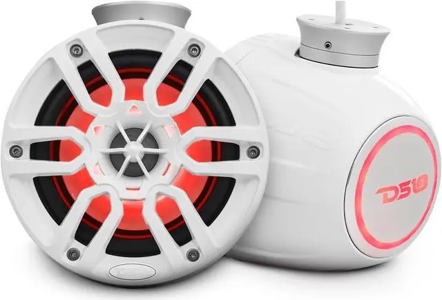 Alt view image 2 of 8 - DS18 HYDRO 4" Amplified Wakeboard Tower Speakers w/Bluetooth - Black
