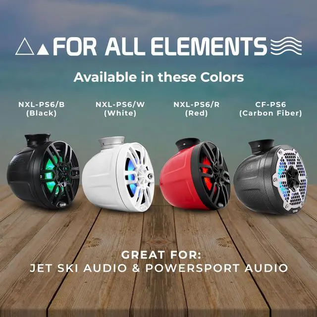 Alt view image 6 of 8 - DS18 HYDRO 4" Amplified Wakeboard Tower Speakers w/Bluetooth - Black
