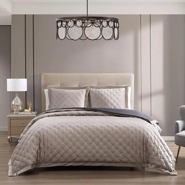 Main image of Bebejan 3 Piece Velvet Queen Size Comforter Set