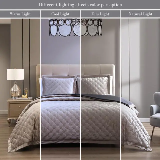 Alt view image 3 of 5 - Bebejan 3 Piece Velvet Comforter Set King Size Comforter Set
