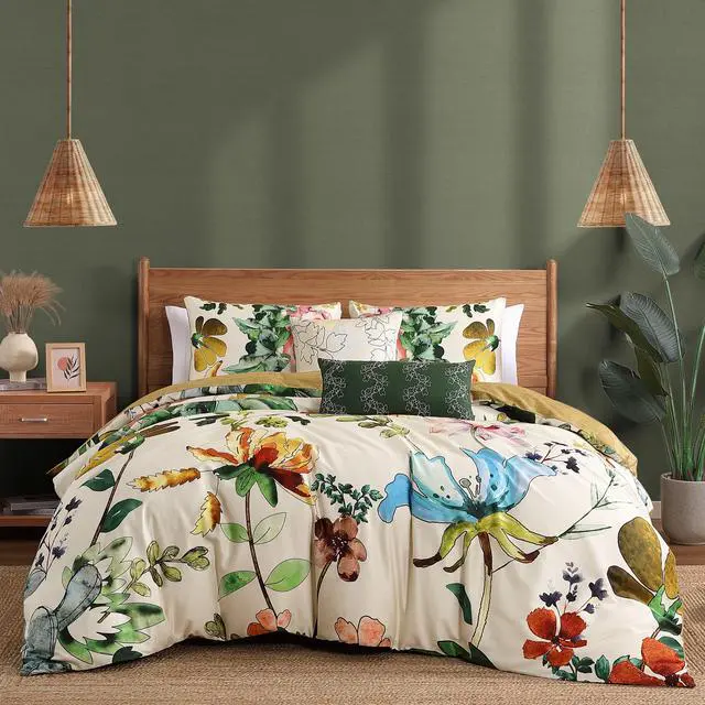 Main image of Bebejan Radiance 100% Cotton Sateen 5 Piece Reversible Queen Size Comforter Set