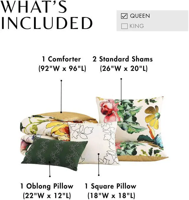 Alt view image 7 of 7 - Bebejan Radiance 100% Cotton Sateen 5 Piece Reversible Queen Size Comforter Set