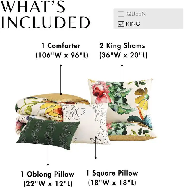 Alt view image 7 of 7 - Bebejan Radiance 100% Cotton Sateen 5 Piece Reversible King Size Comforter Set