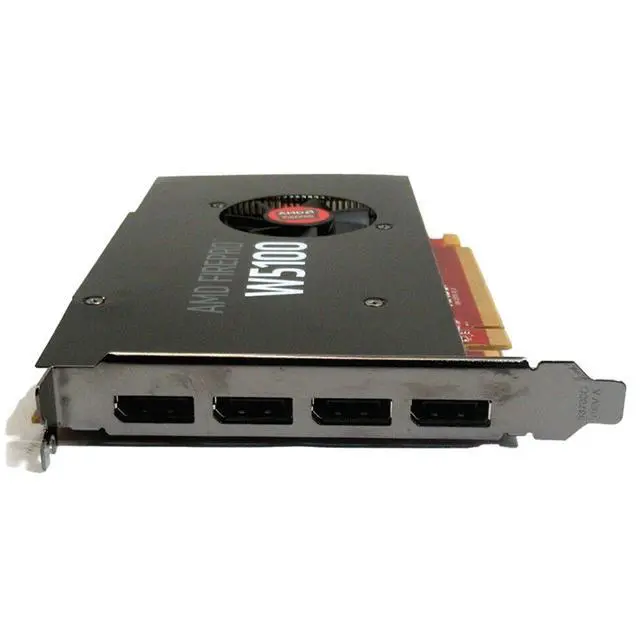 Alt view image 3 of 5 - Dell FirePro W5100 W2C47 High Profile Quad Port CAD Design Video Graphics Card