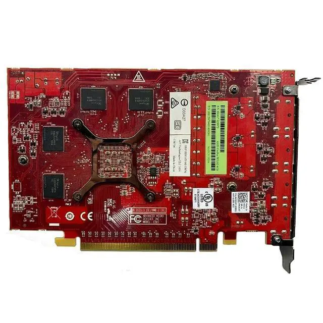 Alt view image 4 of 5 - Dell FirePro W5100 W2C47 High Profile Quad Port CAD Design Video Graphics Card