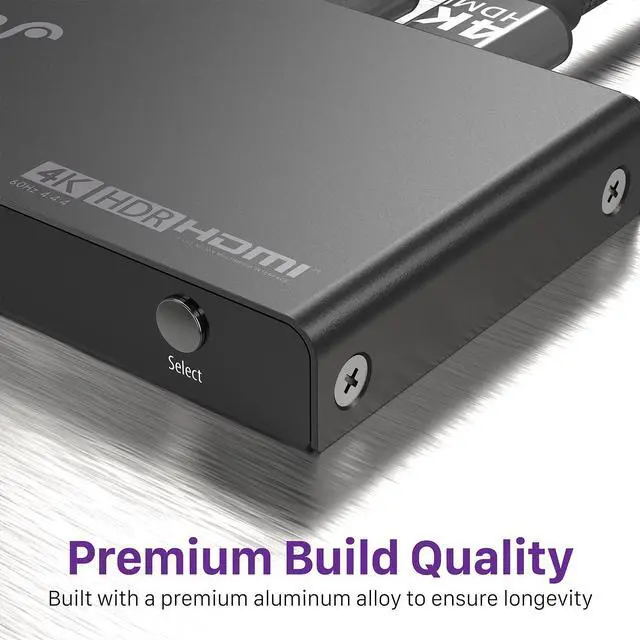 Alt view image 5 of 6 - Fosmon 5-Port 4K HDMI 2.0 Switch with Remote Control, Auto-Switching HDMI Switcher, HDCP 2.2 HDMI Splitter for PS5, Xbox X, Apple TV