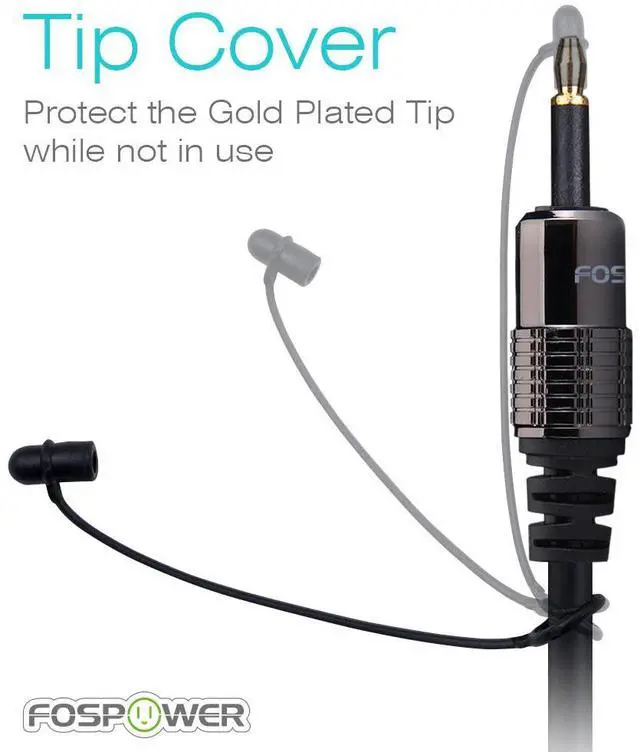 Alt view image 5 of 7 - FosPower 24K Gold-Plated Toslink to Mini Toslink Cable - 3FT, S/PDIF Digital Optical  Audio Cable, Premium Fiber Core Optical Cable