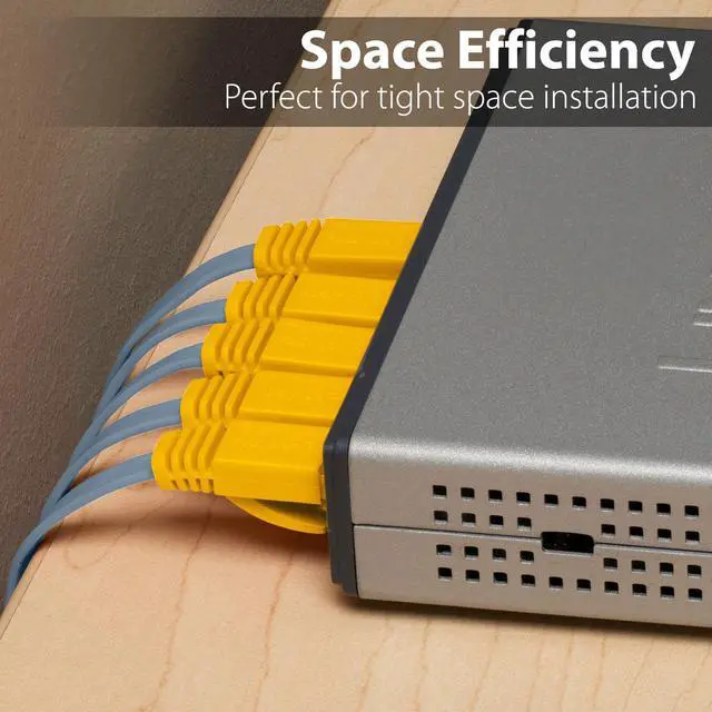 Alt view image 4 of 7 - Fosmon Networking Cat5e Flat Tangle Free Ethernet Patch Cable (Sky Blue, 3 Feet)