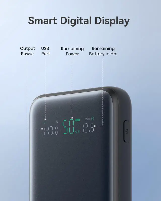 Alt view image 5 of 7 - INIU 140W Power Bank Smallest 25000mAh Fast Charging Portable Charger for MacBook Dell HP iPad Tablet iPhone Samsung etc