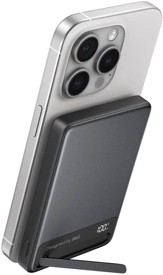 Main image of INIU Qi2 Magnetic Power Bank, Market's Slimmest 10000mAh Portable Charger with Foldable Stand for iPhone 16/15/14/13/12 Series