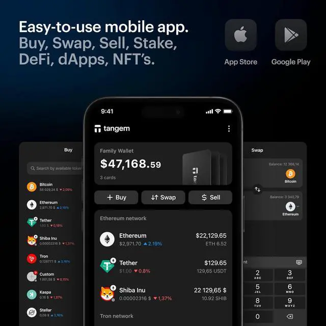 Alt view image 5 of 6 - TANGEM Stealth Wallet (Pack of 3 Cards) - Secure Crypto Wallet - Trusted Cold Storage for Bitcoin, Ethereum, NFT's & More Coins - 100% Offline Hardware