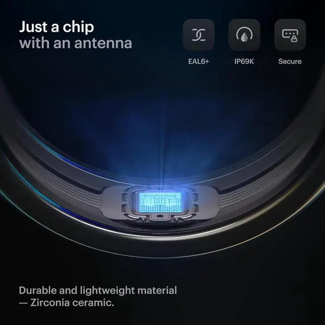 Alt view image 3 of 7 - TANGEM Ring (Size 12) - The world's first ring-shaped Secure Crypto Wallet - Trusted Cold Storage for Bitcoin, Ethereum, NFT's & More Coins - 100% Offline Hardware