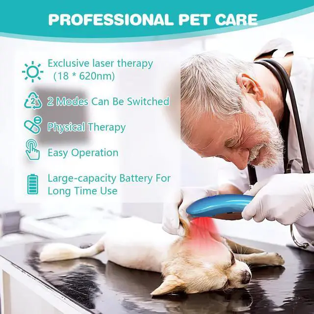 Alt view image 5 of 7 - PUPCA Laser Therapy Device for Dogs,Portable Red Light Therapy with 18*620nm for Pet Muscle,Hip&Joint Arthritis Pain Relief,Body Care,Reduce Inflammation,Promote Blood Circulation,Accelerate Healing