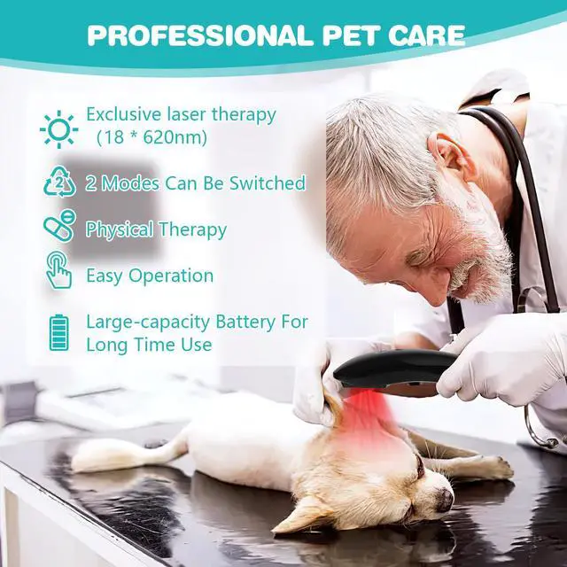 Alt view image 5 of 7 - PUPCA Laser Therapy Device for Pets,Portable Red Light Therapy with 18*620nm for Pet Muscle,Hip&Joint Arthritis Pain Relief,Body Care,Reduce Inflammation,Promote Blood Circulation,Accelerate Healing