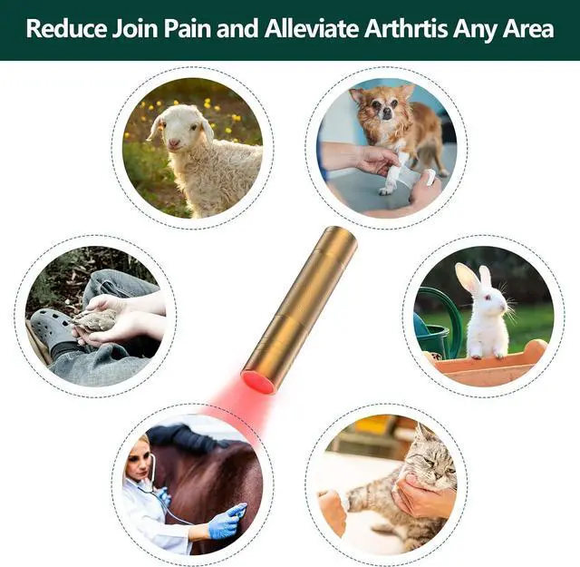 Alt view image 3 of 7 - PUPCA Pet/Vet Therapy Torch Device,Cold Laser Therapy Relieves Muscle Joint Pain Animals,Portable Red Light Therapy with 650&808nm Wavelength,for Dog,Cats,Horses & Others