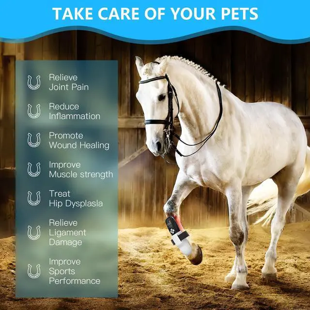 Alt view image 3 of 7 - PUPCA Laser +TENS Therapy Device for Horse,Portable Red Light Therapy with 4Pcs * 808nm & 12Pcs * 650nm,Infrared Therapy for Pets Arthritis Pain Relief,Eliminate Pain from Tendon & Ligament Injuries