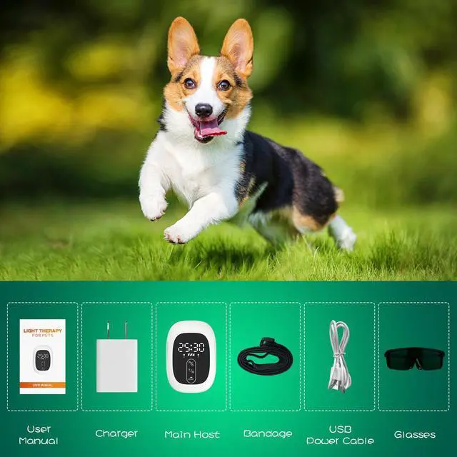 Alt view image 7 of 7 - PUPCA Pet/Vet Therapy Device,Cold Laser Therapy Relieves Muscle Joint Pain of Animal,Arthritis,Reduces Inflammation,Heals Wounds & Skin Infections.2 Therapy Modules.for Dogs,Cats,Horses & Others