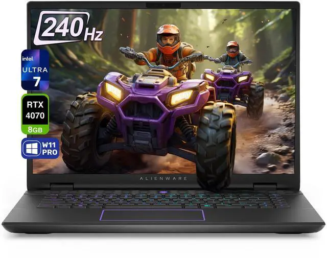 Main image of Alienware M16 R2 Gaming Laptop, Intel Core Ultra 7-155H, 32 GB DDR5 Ram, 2 TB PCle SSD, 16" QHD+ (2560x1600), Nvidia Geforce RTX 4070, Windows 11 Pro