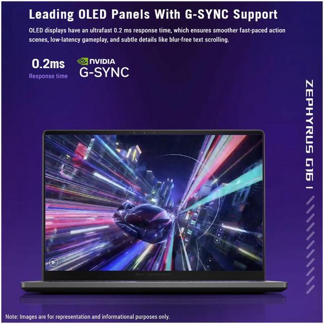 Alt view image 2 of 7 - ASUS ROG Zephyrus G16 Gaming Laptop, Intel Ultra 9-185H, 32 GB LPDDR5X RAM, 2 TB PCle SSD, 16" QHD (2560x1600) 240Hz Display, Nvidia G-Force RTX 4090, Backlit Keyboard, W11 Pro, Eclipse Gray
