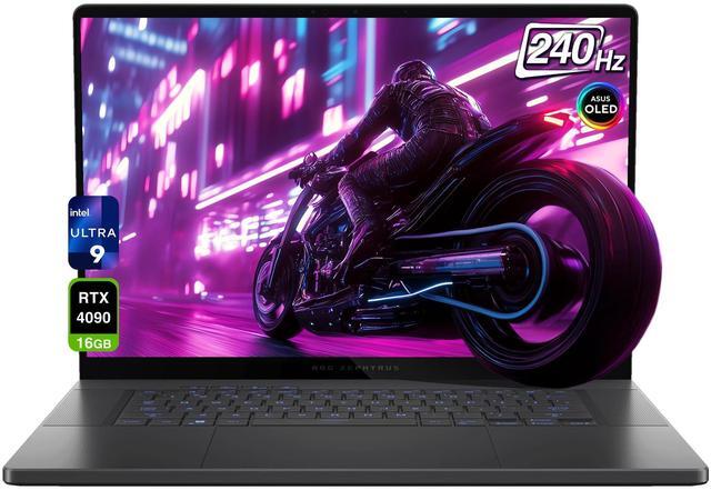 Main image of ASUS ROG Zephyrus G16 Gaming Laptop, Intel Ultra 9-185H, 32 GB LPDDR5X RAM, 2 TB PCle SSD, 16" QHD (2560x1600) 240Hz Display, Nvidia G-Force RTX 4090, Backlit Keyboard, W11 Pro, Eclipse Gray